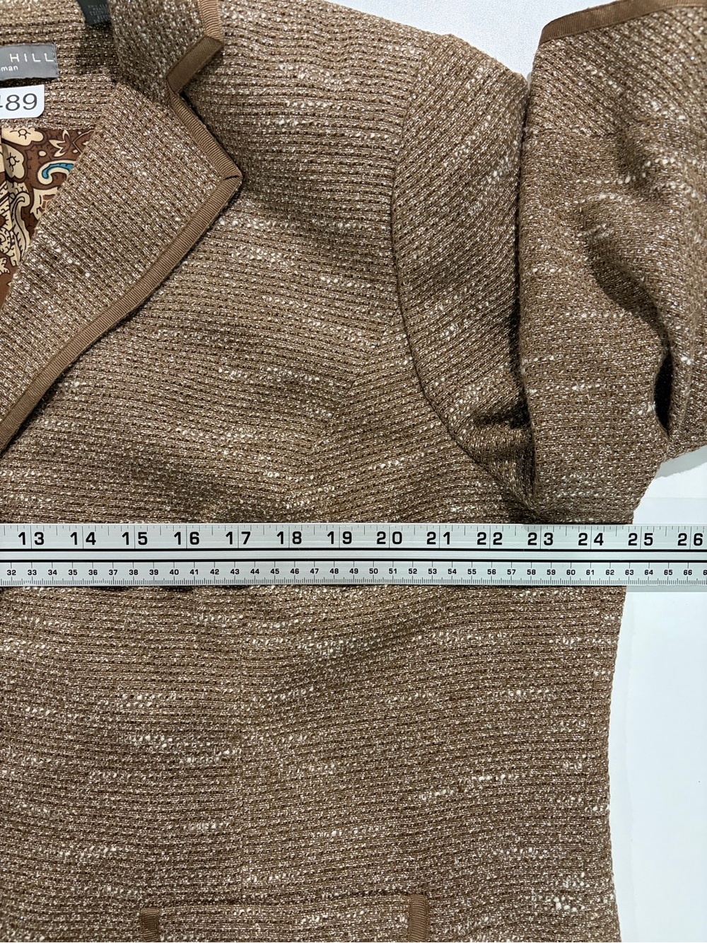 Kate Hill Brown Textured Tweed Blazer (20W) - Picture 4 of 8